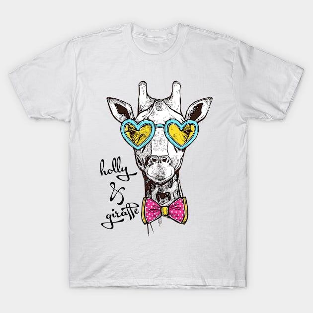 holly and giraffe T-Shirt by AzPro